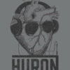 Official Huron Band t-shirt heart on grey