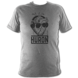 Official Huron Band t-shirt heart on grey