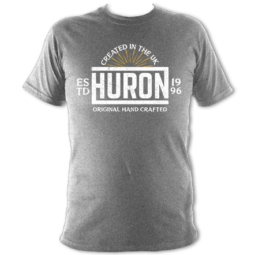 Official Huron Band T-shirt hand crafted music white-on grey